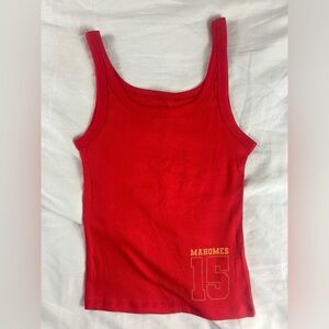 Tiny Turnip Red Mahomes Chiefs Tank Top